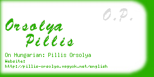 orsolya pillis business card